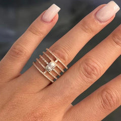 LIV “Scarlett” Rose Gold Diamond Band Ring