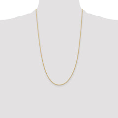 14K 26 inch 1.5mm Diamond-cut Rope with Lobster Clasp Chain
