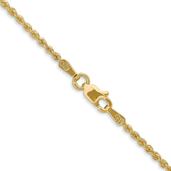 14K 24 inch 1.5mm Regular Rope with Lobster Clasp Chain