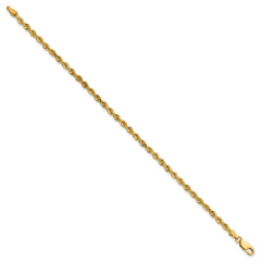 14k 3mm D/C Rope with Lobster Clasp Chain