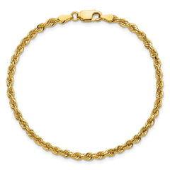14k 3mm D/C Rope with Lobster Clasp Chain
