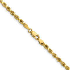 14K 22 inch 3.25mm Diamond-cut Rope with Lobster Clasp Chain
