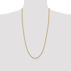 14k 3.3mm Regular Rope Chain - 8