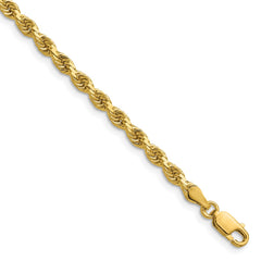 14K 22 inch 3.75mm Diamond-cut Rope with Lobster Clasp Chain