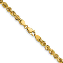 14K 28 inch 5mm Regular Rope with Lobster Clasp Chain