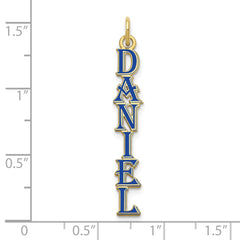 10k Yellow Gold Algerian Font Epoxy Name Plate Charm