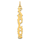10k Yellow Gold Cooper Font Name Plate Charm