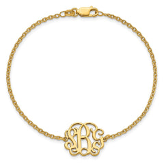 10k Yellow Gold Monogram Bracelet