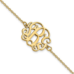10k Yellow Gold Monogram Bracelet