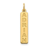 10k Yellow Gold Arial Black New Font Bar Charm