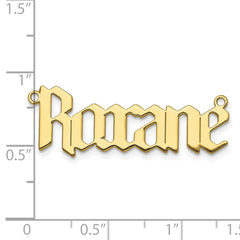 10k Yellow Gold Polished New Gothic Textura Font Name Plate