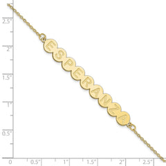 10k Yellow Gold 9 Letter Bubble Bracelet