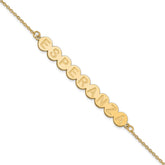 10k Yellow Gold 9 Letter Bubble Bracelet
