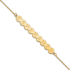 10k Yellow Gold 9 Letter Bubble Bracelet