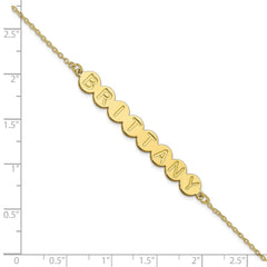 10k Yellow Gold 8 Letter Bubble Bracelet