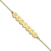 10k Yellow Gold 7 Letter Bubble Bracelet