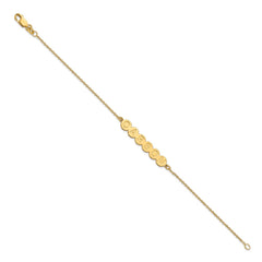10k Yellow Gold 6 Letter Bubble Bracelet