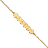 10k Yellow Gold 6 Letter Bubble Bracelet
