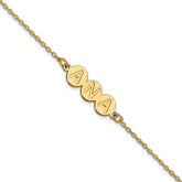 10k Yellow Gold 3 Letter Bubble Bracelet