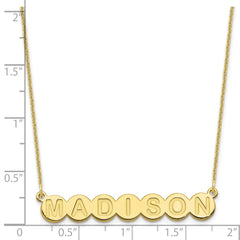 10k Yellow Gold 7 Letter Bubble Necklace