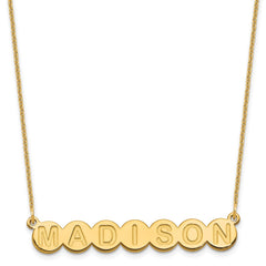 10k Yellow Gold 7 Letter Bubble Necklace