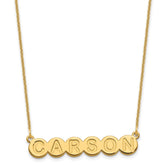 10k Yellow Gold 6 Letter Bubble Necklace