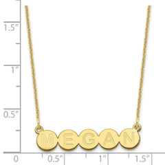 10k Yellow Gold 5 Letter Bubble Necklace