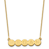 10k Yellow Gold 5 Letter Bubble Necklace