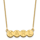 10k Yellow Gold 4 Letter Bubble Necklace