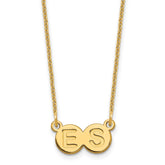 10k Yellow Gold 2 Letter Bubble Necklace