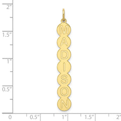 10k 7 Letter Bubble Pendant