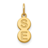 10k Yellow Gold 2 Letter Bubble Pendant