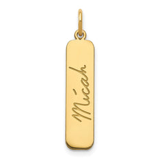 10k Yellow Gold Signature Bar Charm