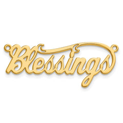 10k Yellow Gold Polished Name Plate - 3