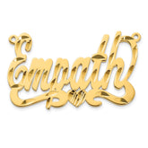 10k Yellow Gold Diamond-cut Heart Name Plate - 2