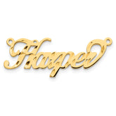 10k Yellow Gold Diamond-cut Name Plate