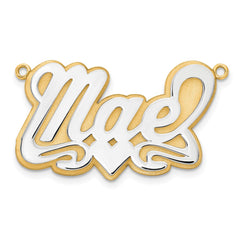 10k 3D Two-tone Polished Name Plate - 2