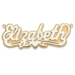 10k 3D Two-tone Polished Name Plate - 2