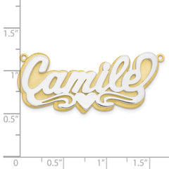 10k 3D Two-tone Polished Name Plate - 2