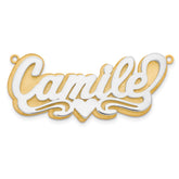 10k 3D Two-tone Polished Name Plate - 2