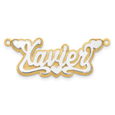 10k 3D Two-tone Polished Name Plate - 3