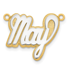 10k 3D Two-tone Polished Name Plate - 5