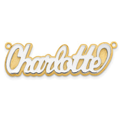 10k 3D Two-tone Polished Name Plate - 5