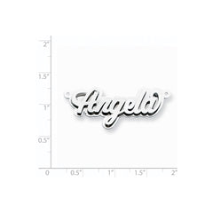 10k White Gold 3D Polished Name Plate - 2
