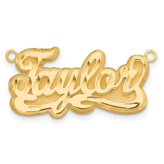 10k Yellow Gold 3D Diamond-cut Name Plate - 2