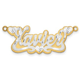 10k 3D Two-tone Satin Diamond-cut Name Plate - 5