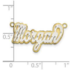 10k 3D Two-tone Satin Diamond-cut Name Plate - 3