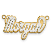 10k 3D Two-tone Satin Diamond-cut Name Plate - 3