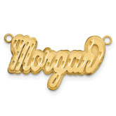 10k Yellow Gold 3D Satin Diamond-cut Name Plate - 2