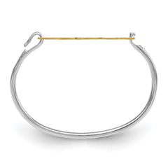 10k Yellow Gold Monogram with Sterling Silver Bangle